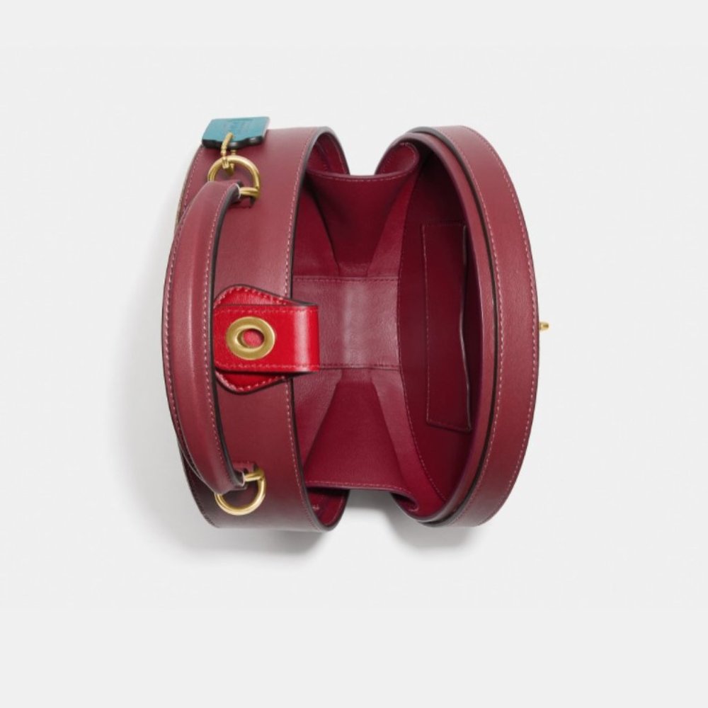 Coach Circle Lunar New Year Circle Bag In Signature Canvas Colorblock Ox Leather - Picture 3 of 12